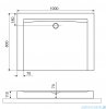 Excellent Forma Compact X brodzik prostokątny 100x80 cm struktura, biały mat BREX.1403.100.080.WHC